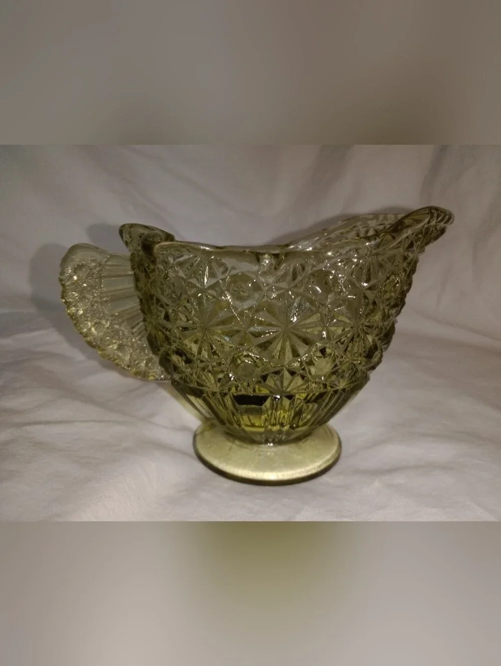 Vintage Fenton Daisy And Button Glass Creamer 2 7/8